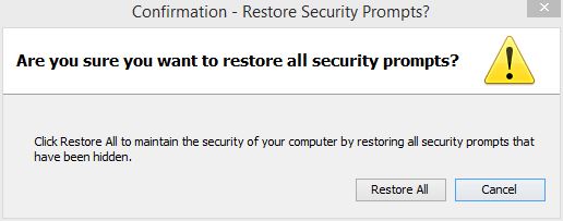 Confirm Restore